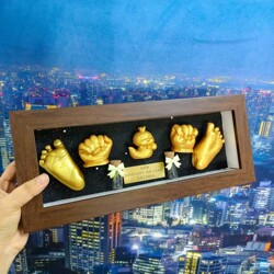 Clone Powder Baby Hand and Foot Prints Newborn Baby Keepsake 3D Gift Hand and Foot Prints Full Month Birth Commemoration
