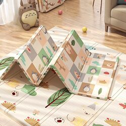 Baby Crawling Mat Xpe Thick Anti-Fall Baby Folding Crawling Mat Living Room Play Fence Floor Mat Small Apartment 150cm