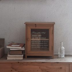 *Tomato Sensen* French Medieval Retro Style Glass Storage Cabinet Desktop Organizing Cabinet Fir Jewelry Cabinet Gothic Style