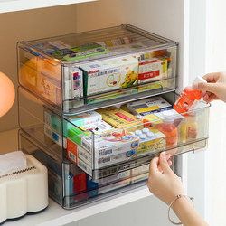 Drawer-Type Medicine Box, Household Medicine Box, Transparent Medicine Storage Box, Family-Sized Large-Capacity Medicine Storage Box, Medicine Box