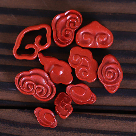 
High content of cinnabar, China knot cloud back cloud perforation 108 pieces of peace and safety Buddhist beads bracelet bracelet pendant accessories