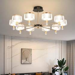 Gu Jia Light Luxury Modern Minimalist Living Room Chandelier 2025 New Creative Hall Main Light High-End Elegant Dining Room Light