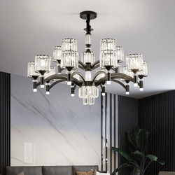 Gu Jia Crystal Living Room Chandelier Nordic Light Luxury Lighting Modern Simple Hall Chandelier Dining Room Bedroom Zhongshan Lighting