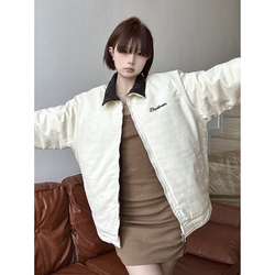 Lkstore Lkod2023 New Autumn And Winter Trendy Brand Washed Jacket Thickened Cotton Coat Men And Women Same Style Outer Work Wear