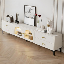 Tv Cabinet Modern Minimalist Combination Cabinet Living Room Small Apartment Coffee Table Combination Cabinet 2026 New Model Floor-Standing Tv Cabinet