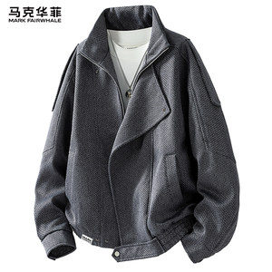 
Mark Huafei Lapel Jacket Spring and Autumn Men's Jacket 2026 New Men's Stand Collar Casual Early Spring Wear