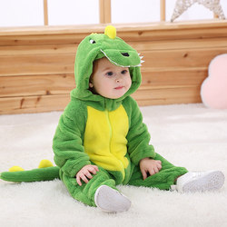 Baby Clothes, Unisex Baby Romper, Dinosaur Jumpsuit, Spring and Autumn Thin Pajamas, Newborn Crawling Suit, Outdoor Winter Clothing