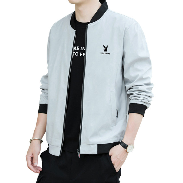 Playboy Jacket Men's 2024 Spring and Autumn New Stand Collar Top Korean ...