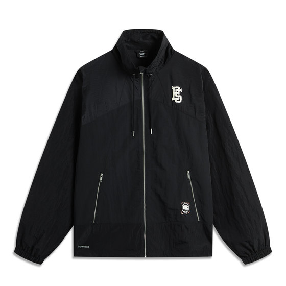 
Li Ning BADFIVE Trench Coat Men's Trendy Casual Print Loose Lapel Sports All-match Jacket AFDU207