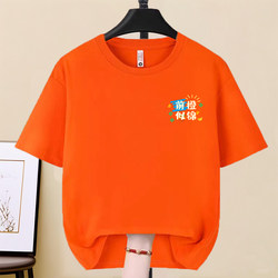 2026 Year of the Horse Zodiac Year Short-Sleeved T-Shirt, Chinese Style Red Pure Cotton Couple T-Shirt, Student's Bright Future Cultural Shirt