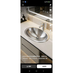 Countertop Basin Washbasin 304 Stainless Steel Washbasin 4838A/4535A Oval Built-In