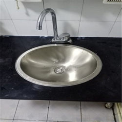 Washbasin 304 Stainless Steel Washbasin Oval Washbasin 4838A/4535A with Glue and Replacement Ceramic Basin Included