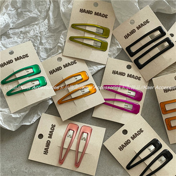 
New Korean style, Colorful oil droplets, BB clips, Bangle clips, Fashionable and simple rectangular hair clips, side clips