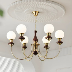 Medieval-Style Retro Chandelier, American-Style Living Room and Bedroom Magic Bean Lamp, Simple Bauhaus Master Bedroom, High-End French-Style Lighting Fixtures