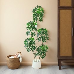 High-End Luxury Artificial Green Plant, Bionic Duckbill Tree, Large Potted Plant for Indoor Living Room Sofa Side, Floor-Standing Fake Plant