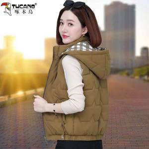 
Woodpecker down cotton vest women 2024 new middle-aged mother autumn and winter warm vest vest horse clip jacket