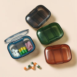 Portable Mini Pill Box for Three Meals a Day, Pill and Tablet Medicine Dispensing Box, Sealed Portable Medicine Dispensing Box