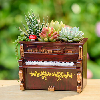 Simulation piano polynuts, pot, flesh pot, small potted plants