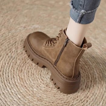 Women's thick-soled Martin boots 2025 new autumn single boots