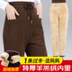 Mother's winter corduroy pants plus velvet thickened outer wear middle-aged and elderly women's autumn and winter straight warm pants grandma cotton pants
