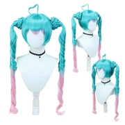 Hatsune Miku cos tóc giả miku bom mìn subculture mô phỏng da đầu đuôi ngựa đôi cosplay tóc giả