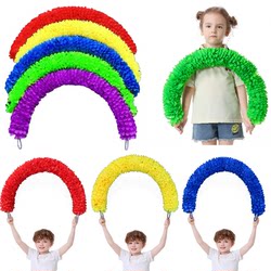 [Encrypted] Semicircular Wreath for Sports Events, Handheld Prop That Can Be Bent or Straightened, Dual-Use Dance and Gymnastics Prop, Red