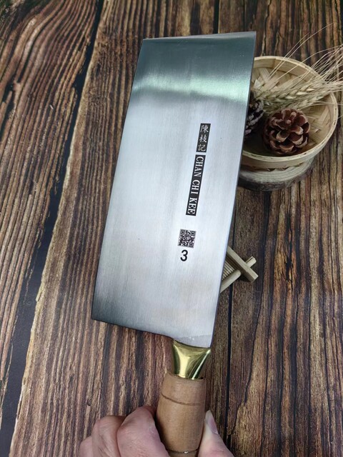 Chen Zhiji kitchen knife Hong Kong purchasing wooden handle stainless steel household knife shredding butcher knife Chinese special sharp kitchen knife