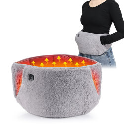 Electric heating belt can warm hands and waist, plush belt USB keeps warm and prevents cold, three-level temperature adjustment, electric heating belly warmer