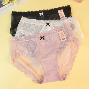 Wutong best friend underwear for women's mid-low waist boxer pants sexy lace lightweight breathable comfortable antibacterial pure cotton bottom
