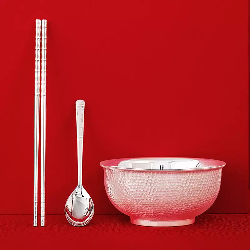 【集】012019純銀製　碗　銀鉢　鎚打雷文 銀器時代蒙古銀碗全手工打造純銀碗高檔紅木邊碗純銀茶具大碗