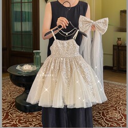 Girls' Dress for Summer 2026, New High-End Style, Baby Girl's Birthday Party Princess Dress, Children's Rich Girl Style Dress