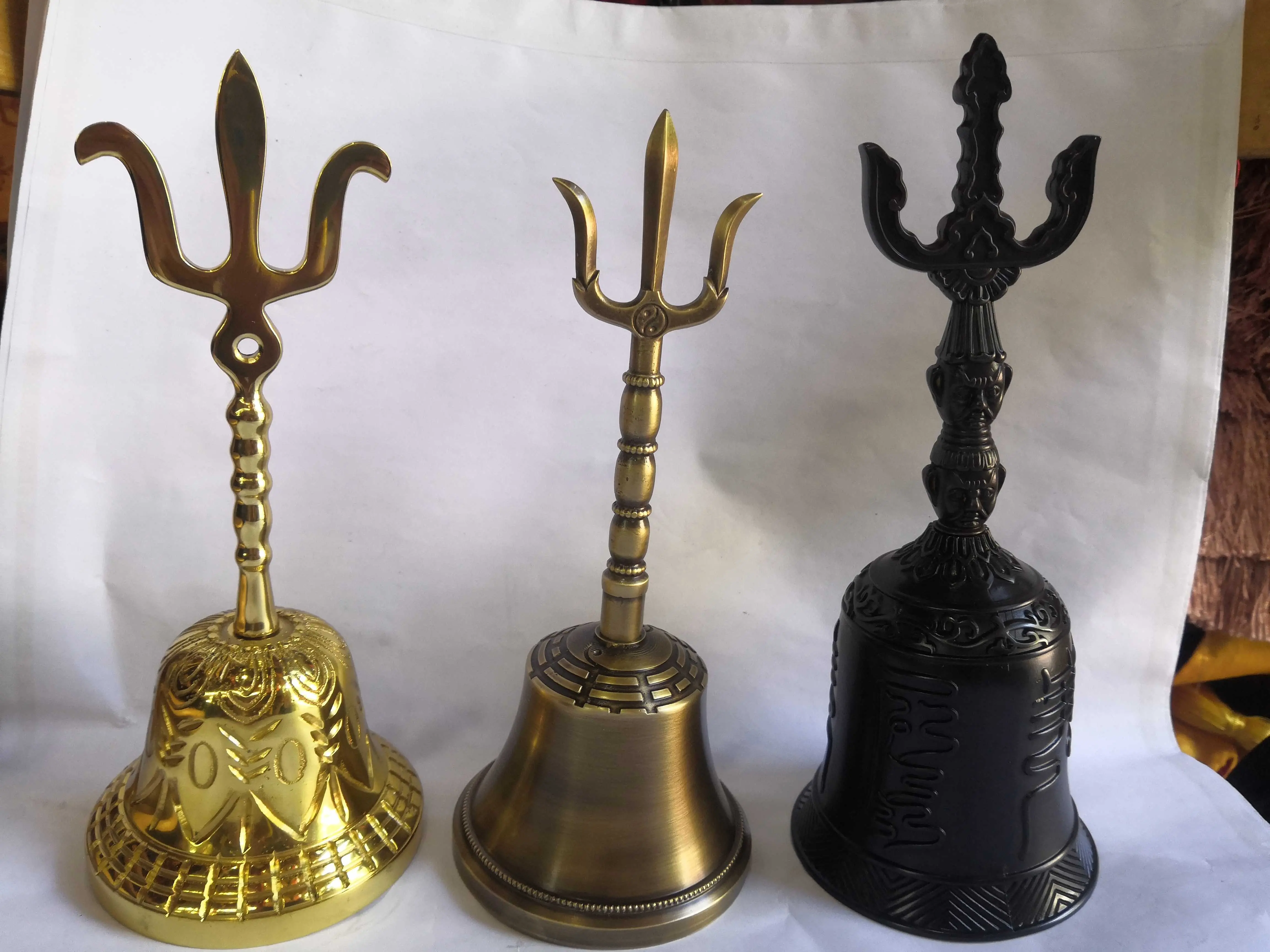 暗八仙三清鈴八寶八卦銅三叉鈴手搖鈴招魂鈴特惠