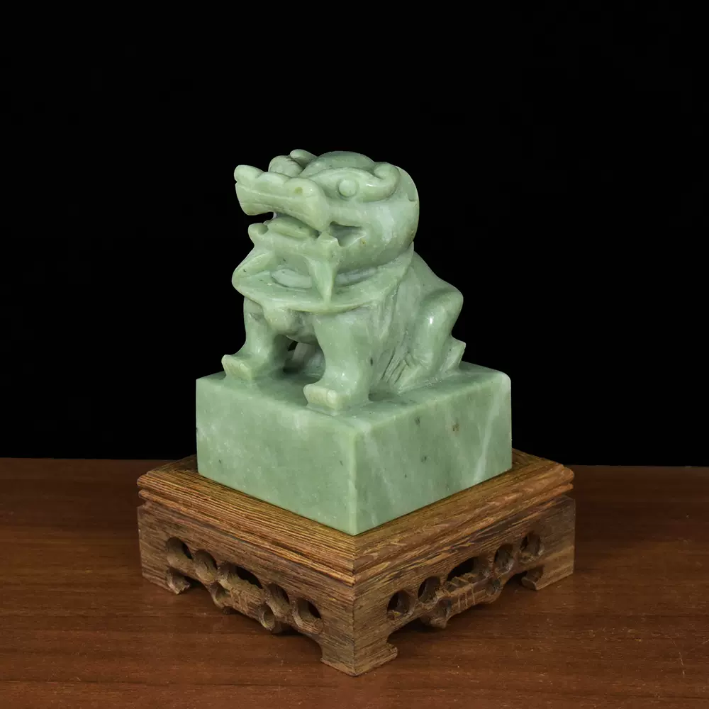 獅子】 太獅 少獅 母子獅子 美品 高級印材 篆刻 印石 ラオス印