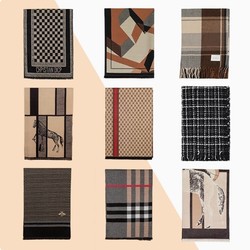 Model House Cloakroom Decorations, Scarf Hanging Ornaments, British Plaid Scarf Decoration, Wardrobe Display