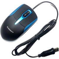 Lenovo Wired Mouse Mute Silent USB Port For Notebook Desktop Computer Office Home Game