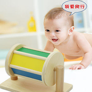 
Montessori teaching aids textile drum baby rainbow rotating drum with mirror Montessori baby early education educational toys