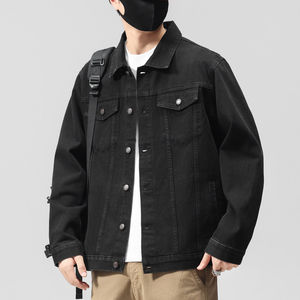 
Denim jacket for men, teenagers, men's clothing, autumn and winter trendy brand tops, letter printed denim clothes, student denim jackets