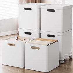 Square Grid Storage Box Lycra Cabinet Bookcase Right-Angle Storage Box Household Storage Box with Lid for Toys and Miscellaneous Items