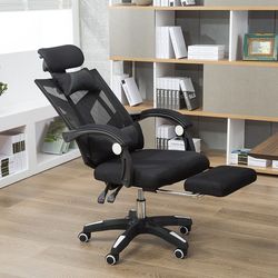 Reclining Computer Chair, Home Lift Stool with Backrest, Office Swivel Chair, Leisure Lazy Chair for Study and Office Use