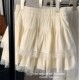 (Line) Sweet puffy skirt for women in spring, autumn and winter A-line slim and anti-exposure ballet style skirt
