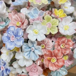 Jingdezhen Ceramic Flower Porcelain Flower Artificial Eternal Ceramic Flower Birthday Gift for Girlfriend Gift Decorative Ceramic Flower