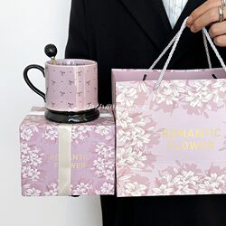 High-Quality and Creative ins Style Ceramic Mug for Home Use, High-End Feel, Birthday Gift for Girls, Drinking Cup, Coffee Cup