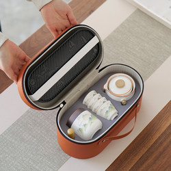 Outdoor Portable Travel Tea Set, Rotating Kettle, Special Tea Brewing Pot for Small Green Tangerine, Kung Fu Tea Set, Lazy Person's Magic Tool