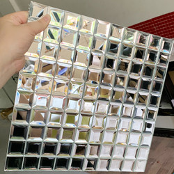 Five-Sided Beveled Crystal Glass Mosaic Mirror Tiles for Tv Background Wall, Entrance Wall, and Cashier Counter