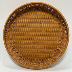 Handmade Rattan-Like Woven Basket, Round Household Basket for Drying Fish, Vegetables, and Dry Goods, Storage Basket, Steamed Bun Basket