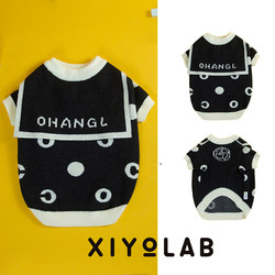 Xiyolab Pet Clothing Autumn and Winter Warm Clothes Small Fragrant Style Navy Collar Soft Sweater for Cats and Dogs