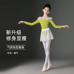 Dance Practice Clothes Long-Sleeved Ballet Leotard Chinese Dance Ethnic Autumn Children's Body Art Exam Performance Costume
