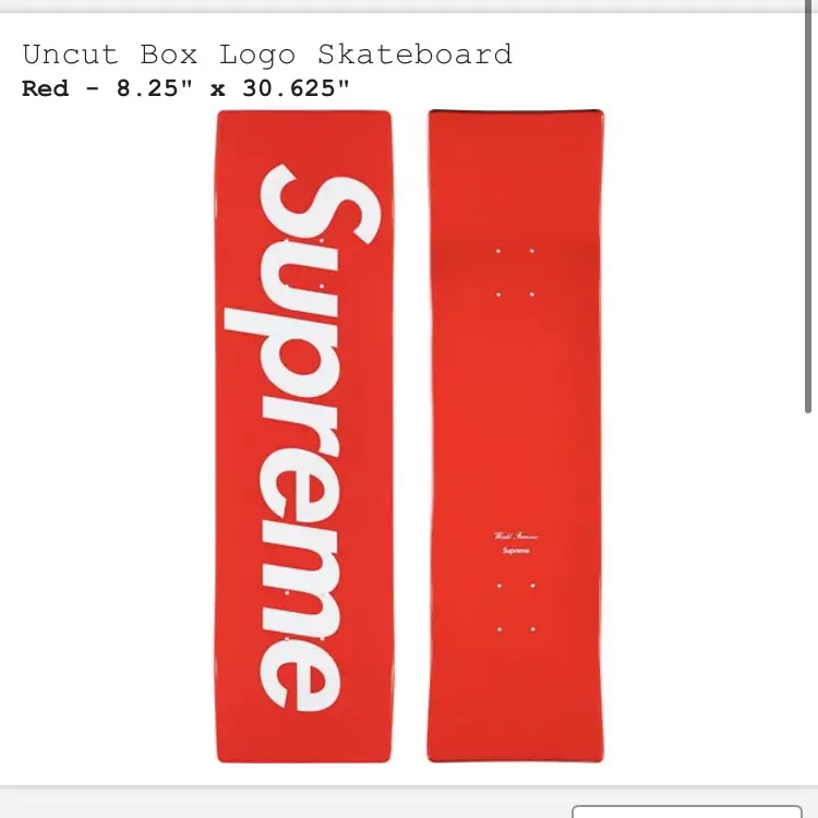 22SS Supreme Uncut Box Logo Skateboard 未裁剪滑板大Logo 板面-Taobao