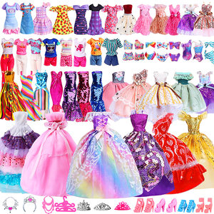 
Dress up fashion doll clothes 30cm genuine doll clothes wedding dress skirt girls toys gift fashion set Biba
