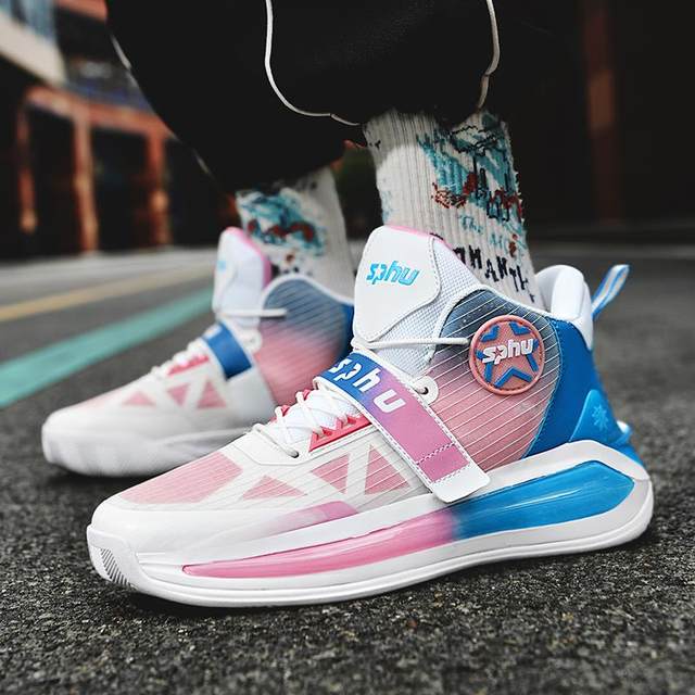 Size 36-45 Couples Sneakers Men Basketball Shoes Shockproof Wear-resistant Breathable Running Shoes